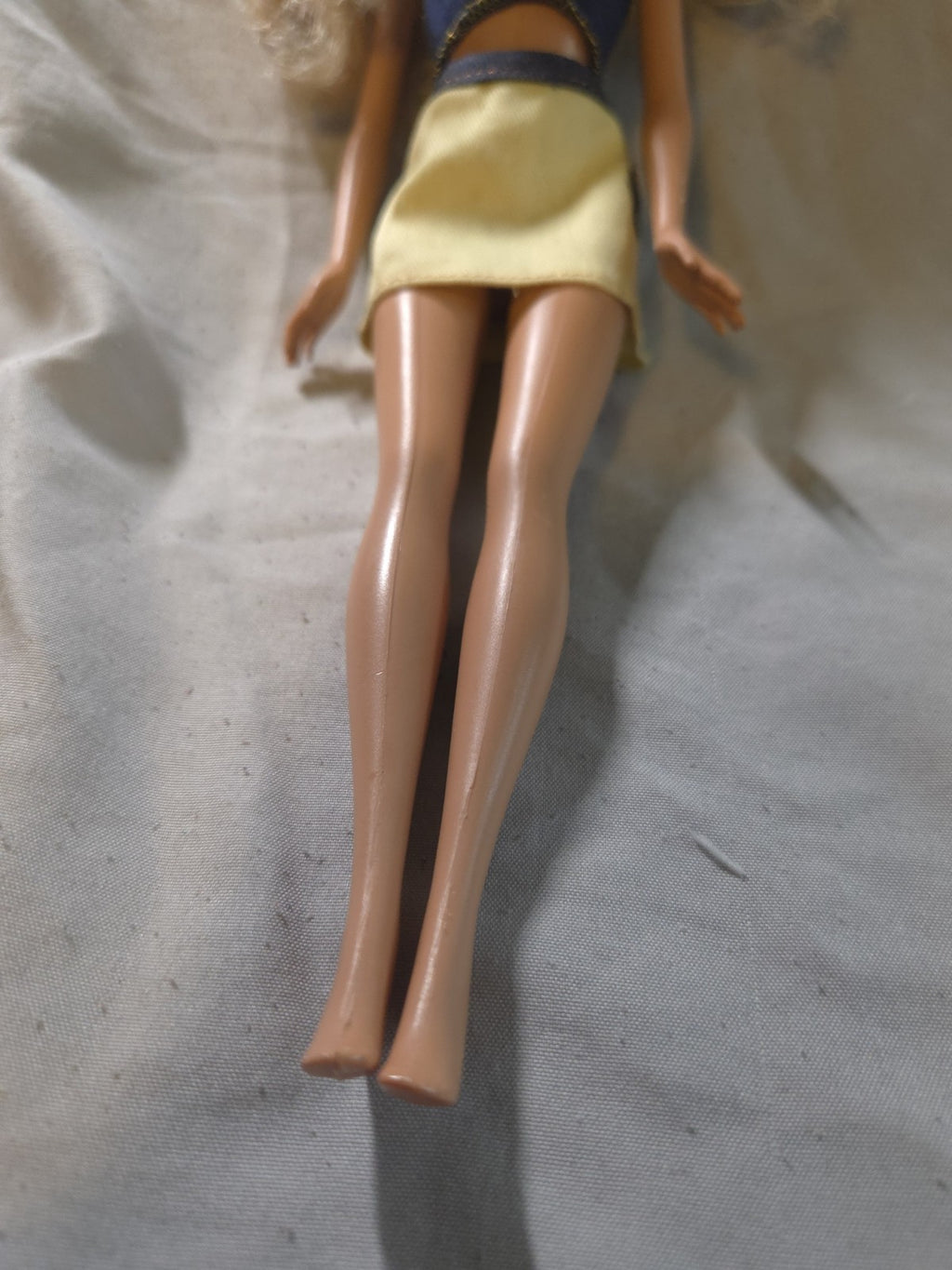 1998 Barbie With Yellow Floral Skirt And Blue Top