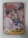 MLB - 1981 Fleer - Bill Bonham - #215 - No Finger on Back - Cincinnati Reds - NM