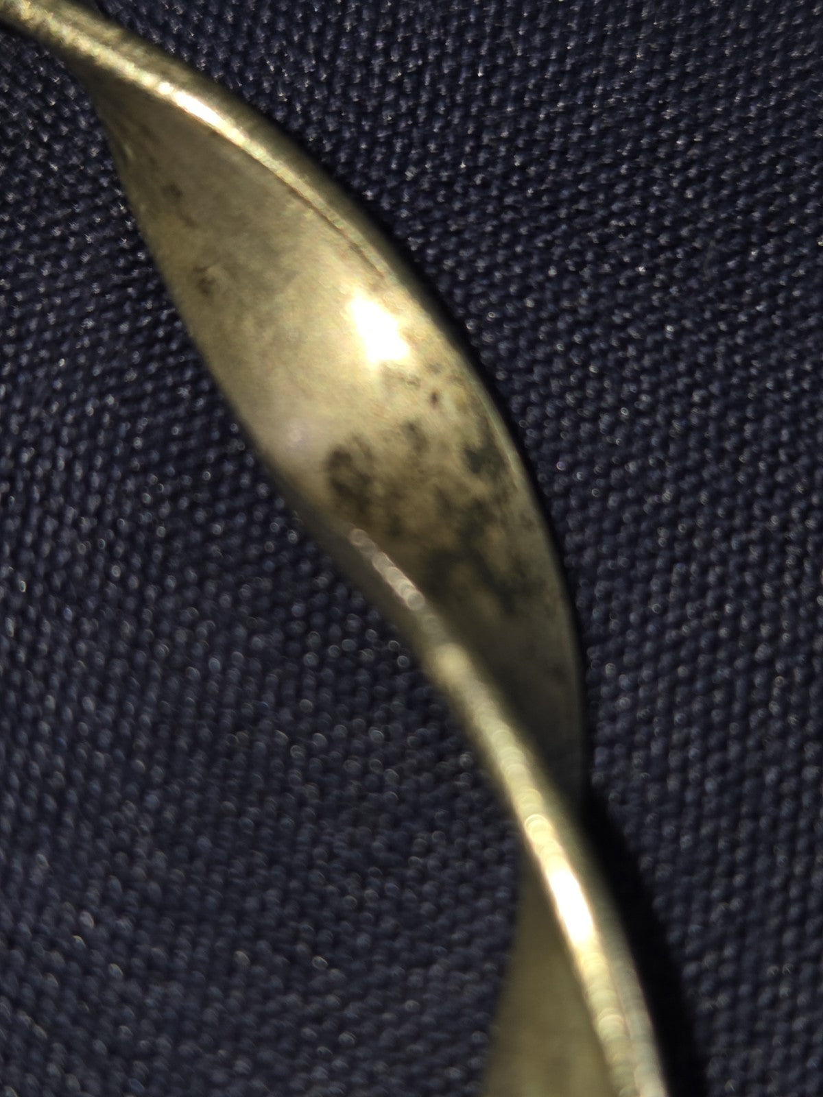 Vintage Estate Jewelry Silver-tone 3 Inch Wide Bangle Bracelet With Patina