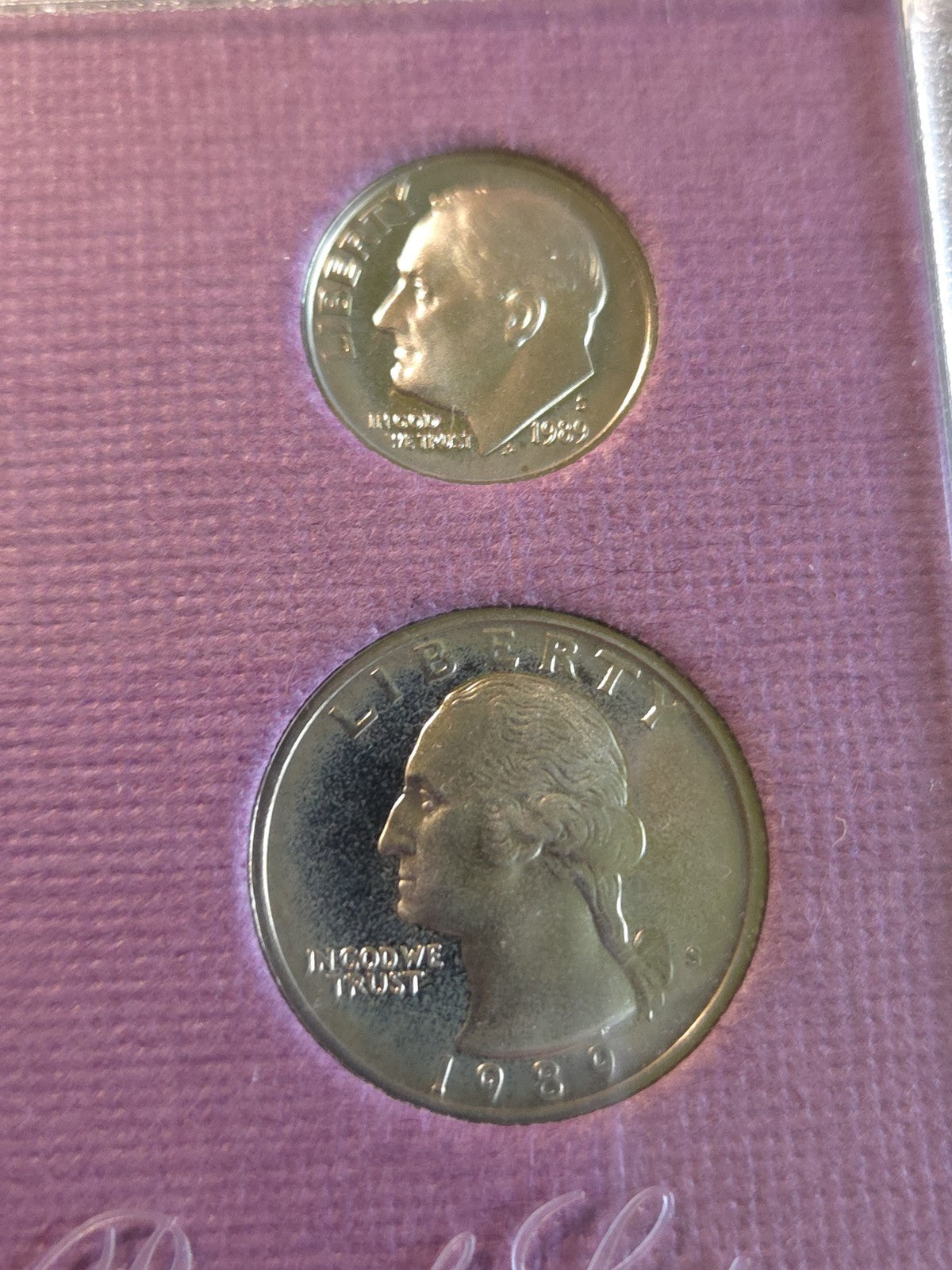 1989 S US Mint Proof Set | 5 Coins | Original Purple Box & COA | San Francisco