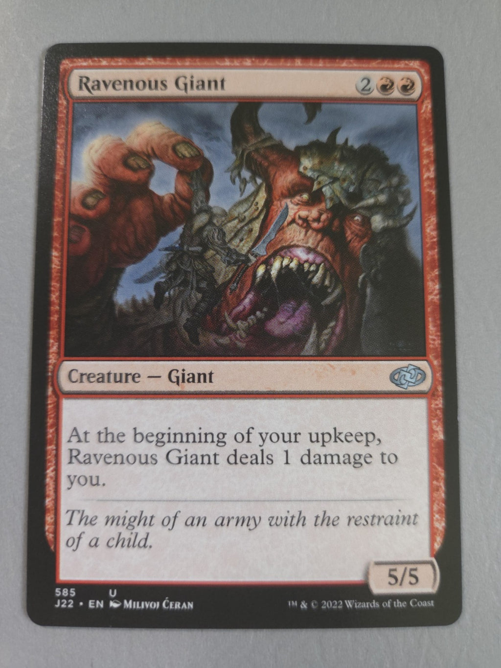 MTG - Ravenous Giant - Jumpstart 2022 - Regular - U - 585 - NM