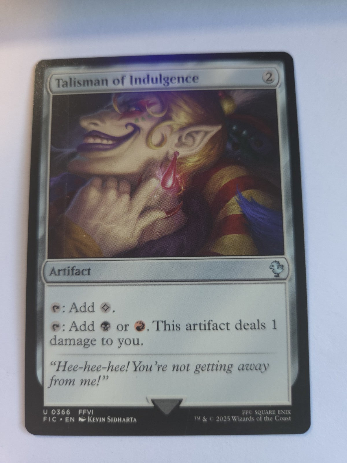 Magic TG - Talisman of Indulgence - Commander: Final Fantasy - Regular - U - 366