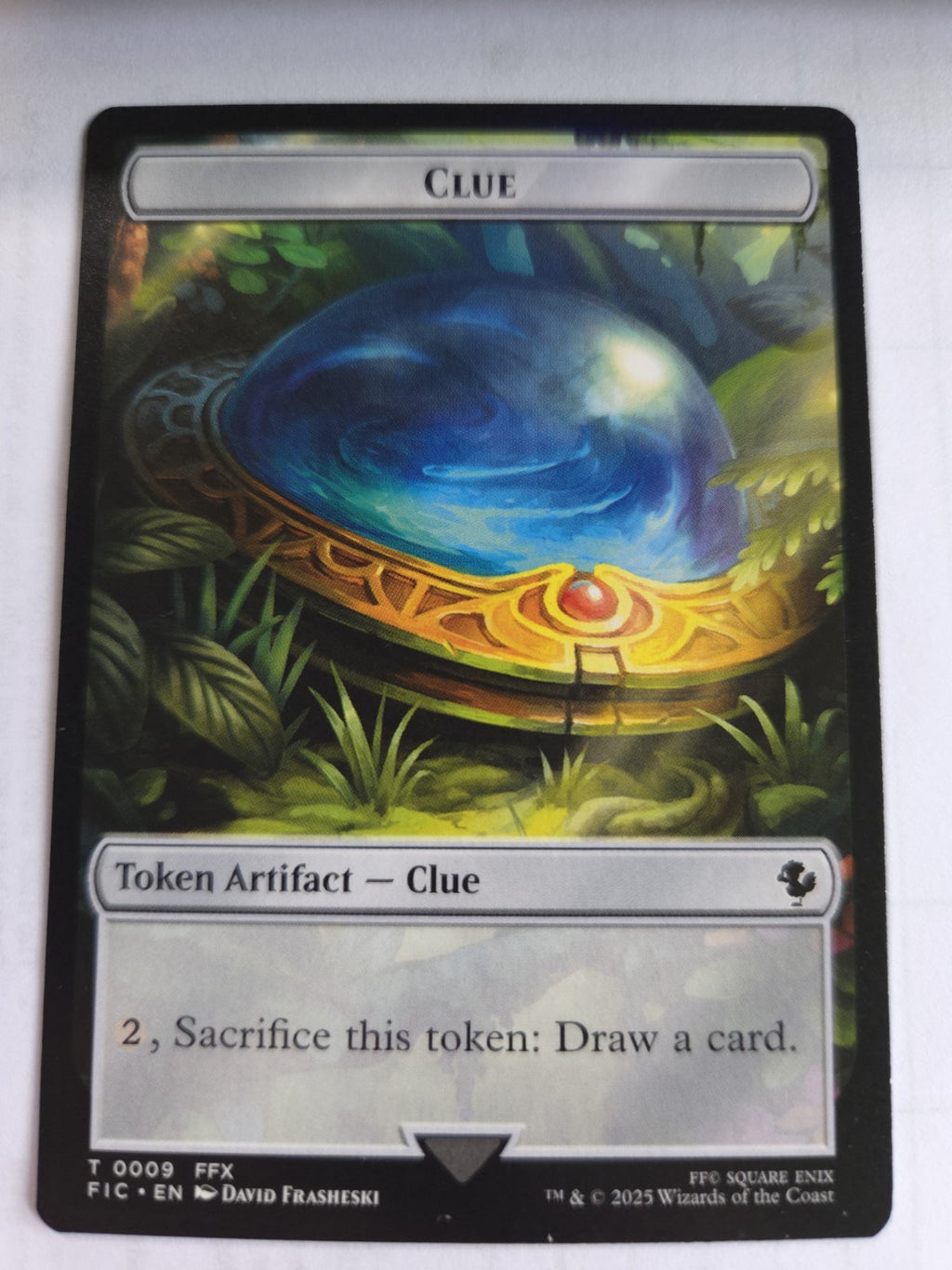 MTG - Clue  Treasure Double-Sided Token - Commander: Final Fantasy - Regular - T