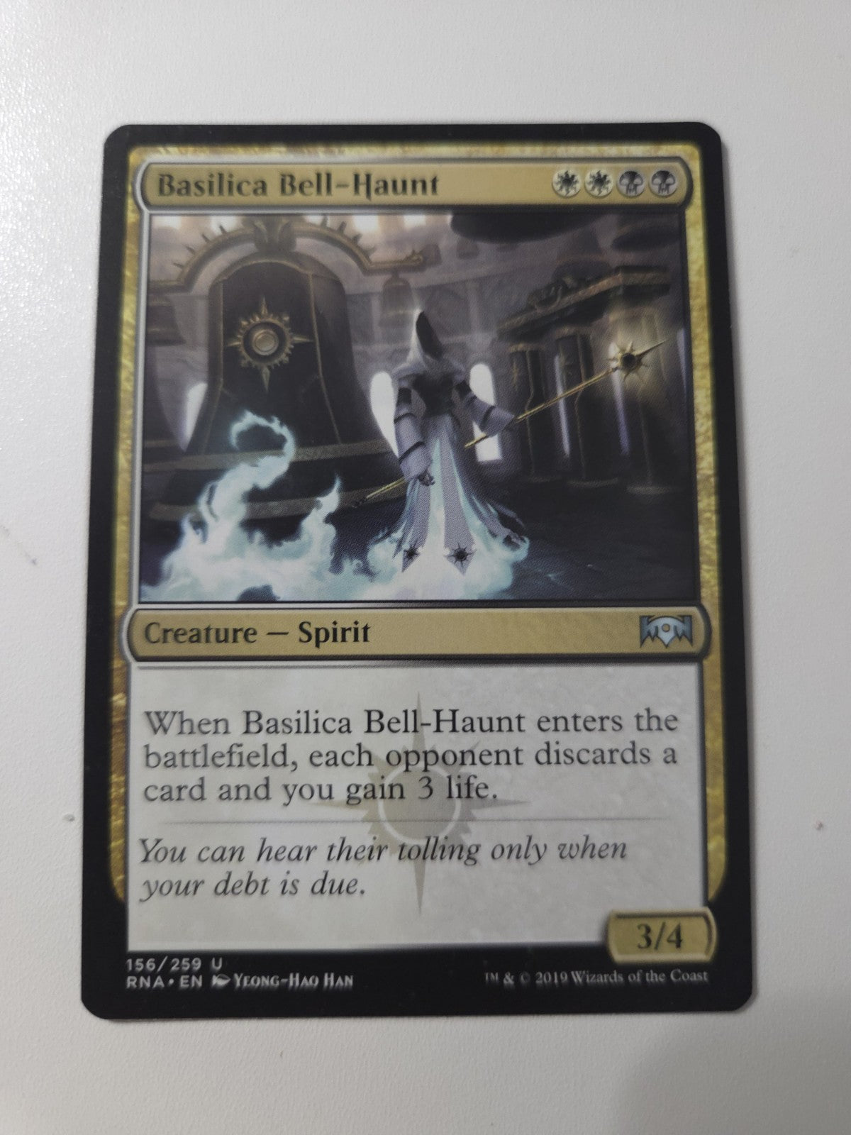 MTG - Basilica Bell-Haunt - Ravnica Allegiance - Regular - U - 156