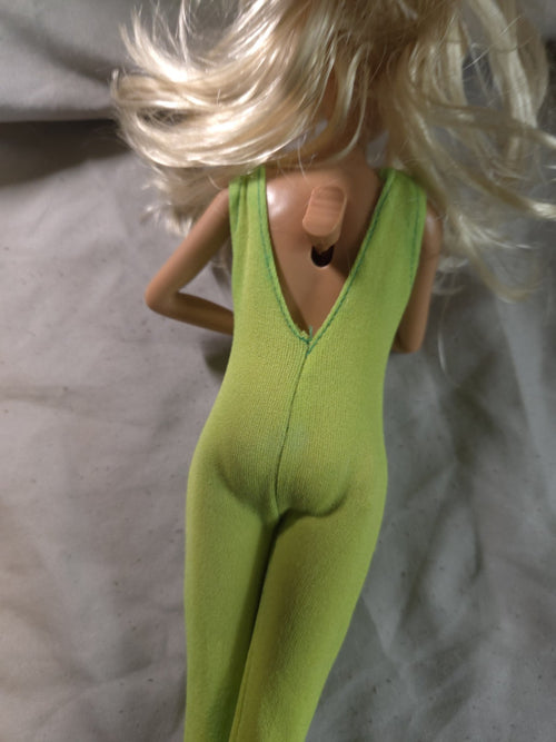 1990s Coca-Cola themed Barbie doll featuring a green bodysuit