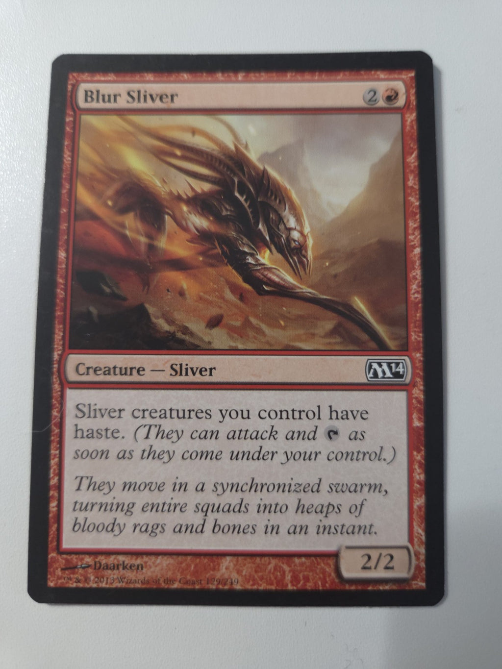 MTG - Blur Sliver - Core Set 2014 (M14) - Regular - C - 129 - NM