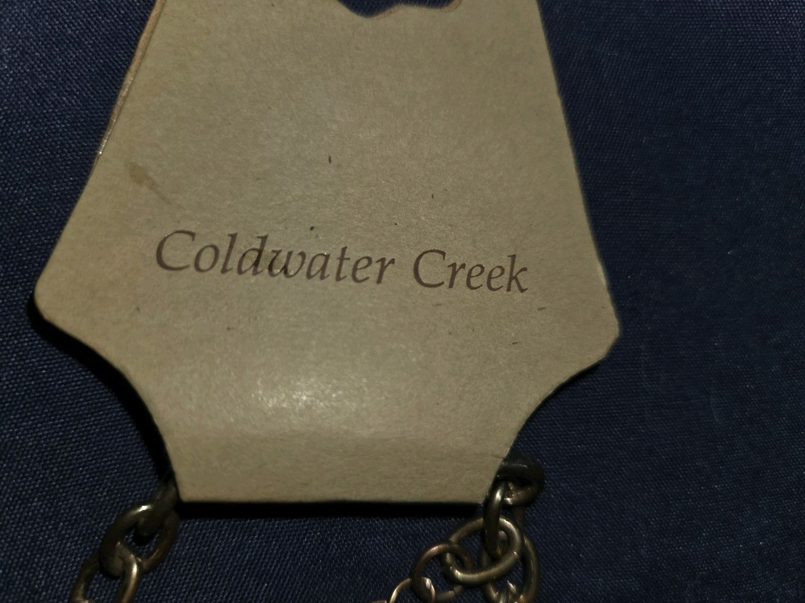 Coldwater Creek Chunky Braided Mesh Chain Antiqued Gold Black Beads Necklace NWT