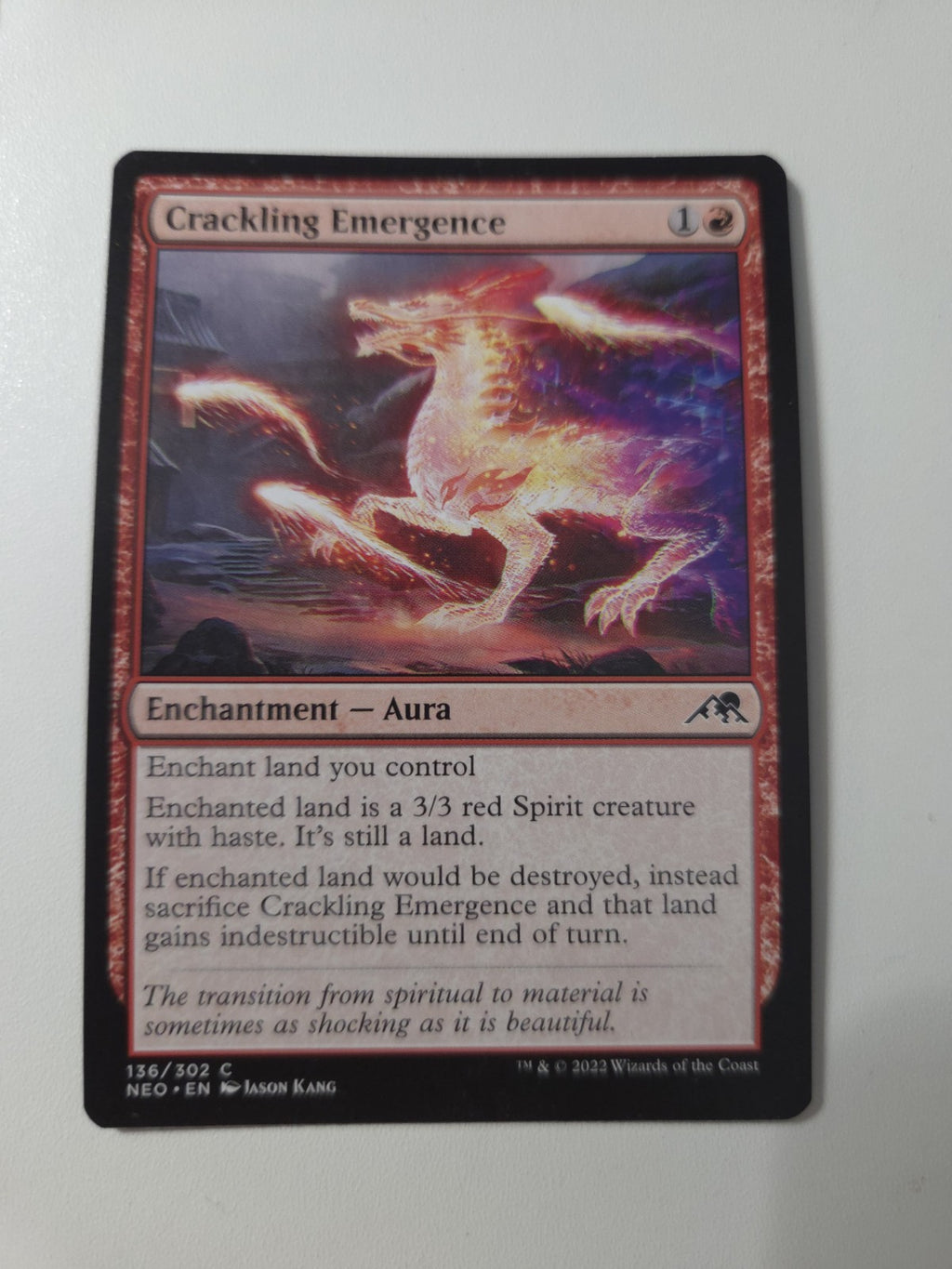 MTG - Crackling Emergence Kamigawa: Neon Dynasty - Regular - C - 136 - NM