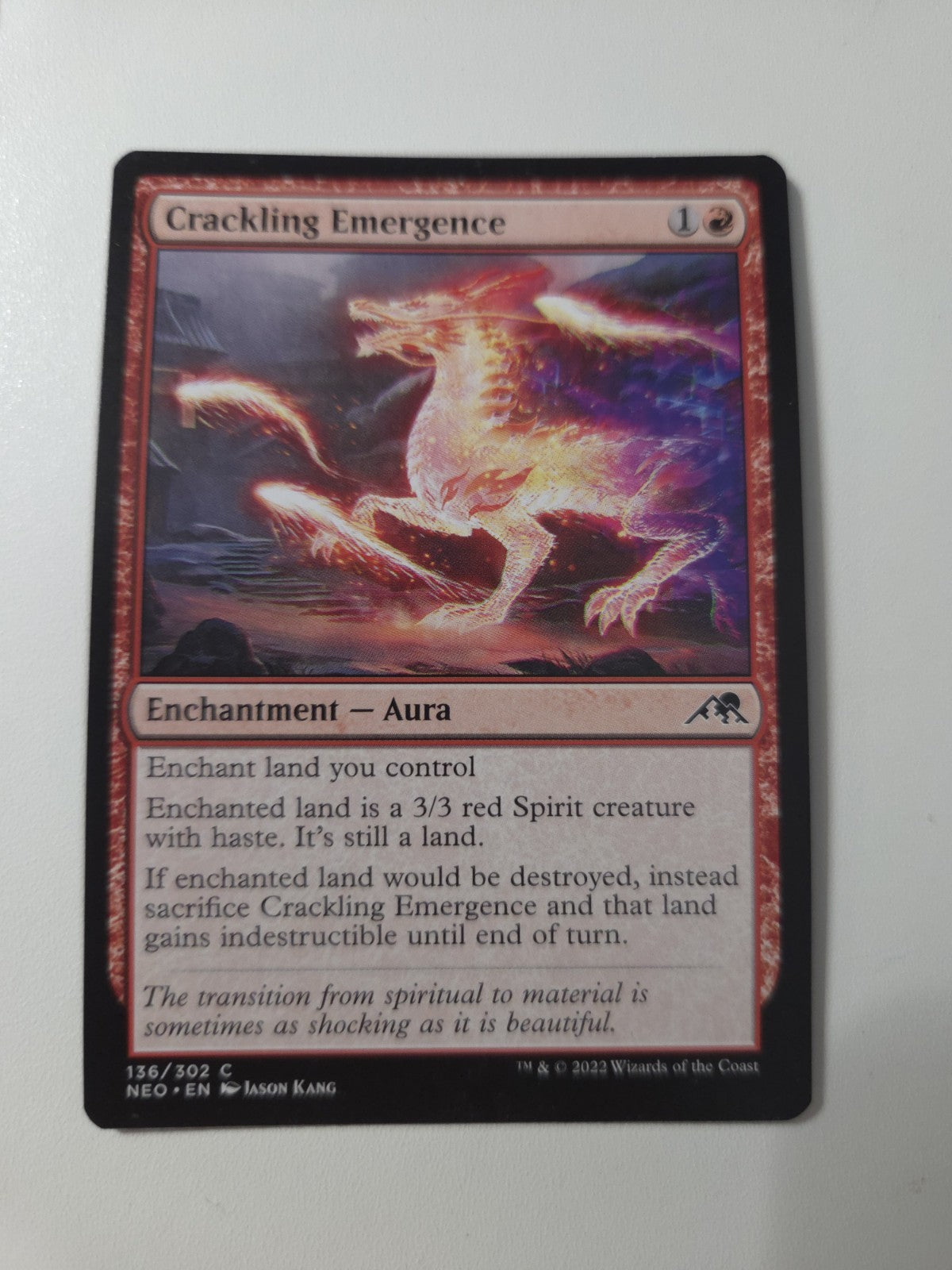 MTG - Crackling Emergence Kamigawa: Neon Dynasty - Regular - C - 136 - NM