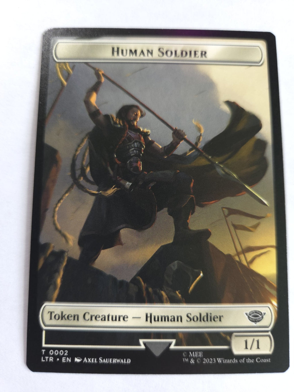 Human   Human Soldier (0002) Double-Sided Token Commander: the Lord of the...