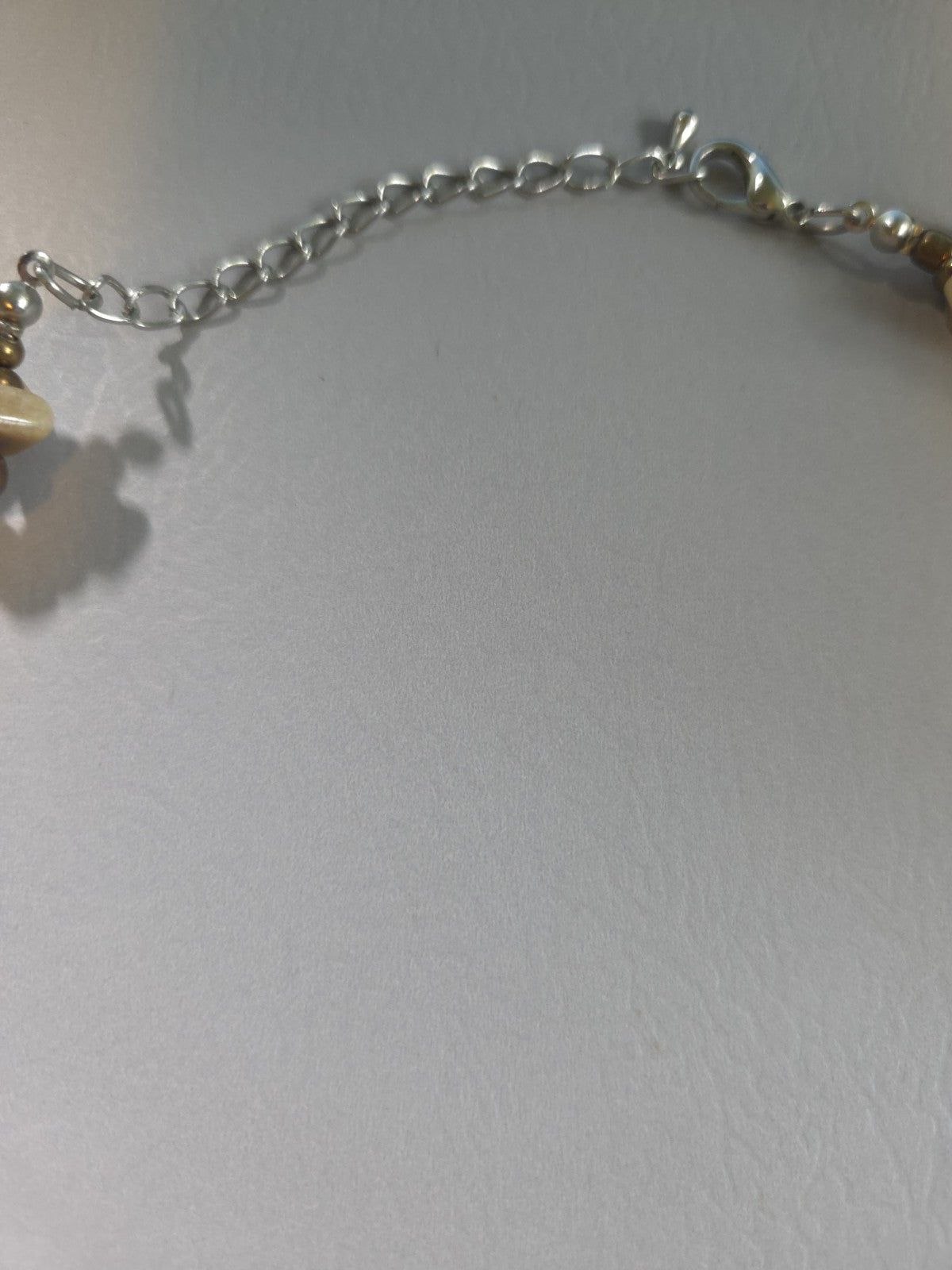 Vintage Estate Jewelry - women's amber glass bead necklace 14" Adjustable To 17"