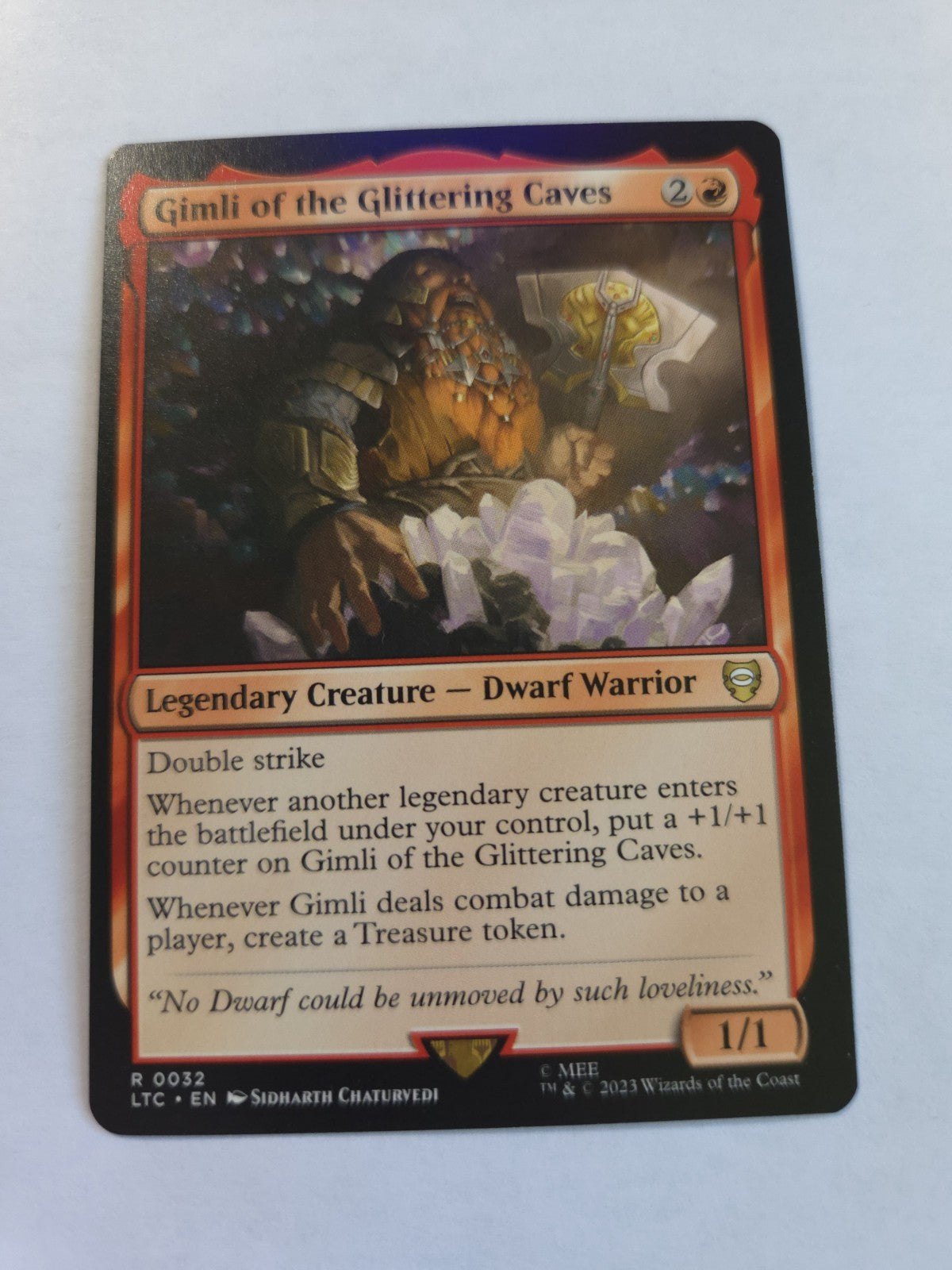 MTG - Gimli of the Glittering Caves Commander: the Lord of the Rings: Tales of