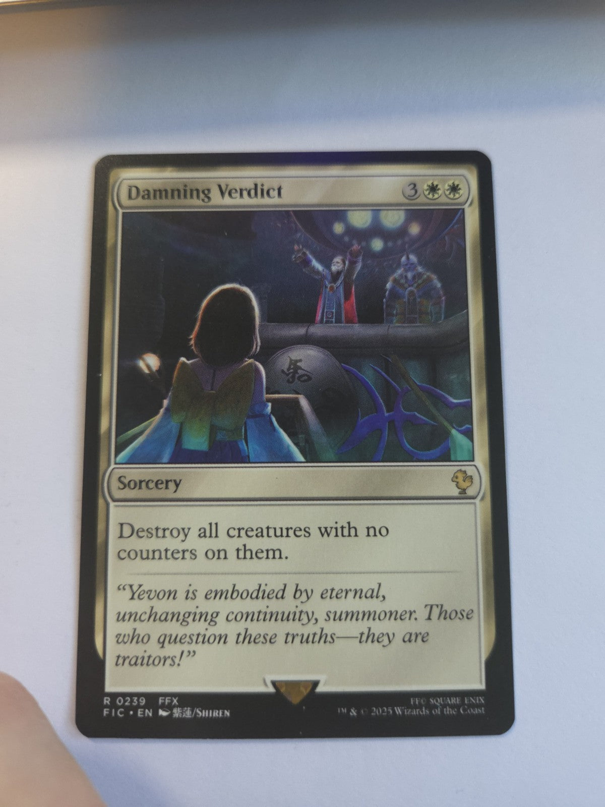 Magic The Gathe - Damning Verdict - Commander: Final Fantasy - Regular - R - 239