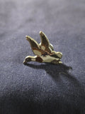 Vintage Gold-Toned/Glazed Duck In Flight Hunter Nature Enthusiast Lapel Pin