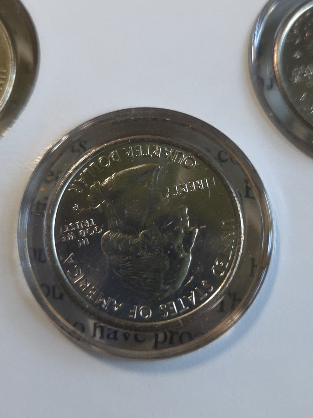The Colorized State Quarter Collection (1999 NJ, GA, CT and 2000 MA, MD) UNCIRC