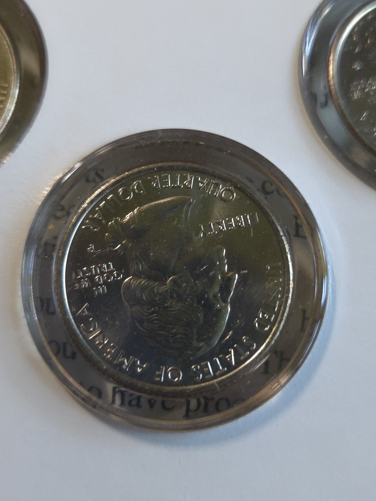 The Colorized State Quarter Collection (1999 NJ, GA, CT and 2000 MA, MD) UNCIRC