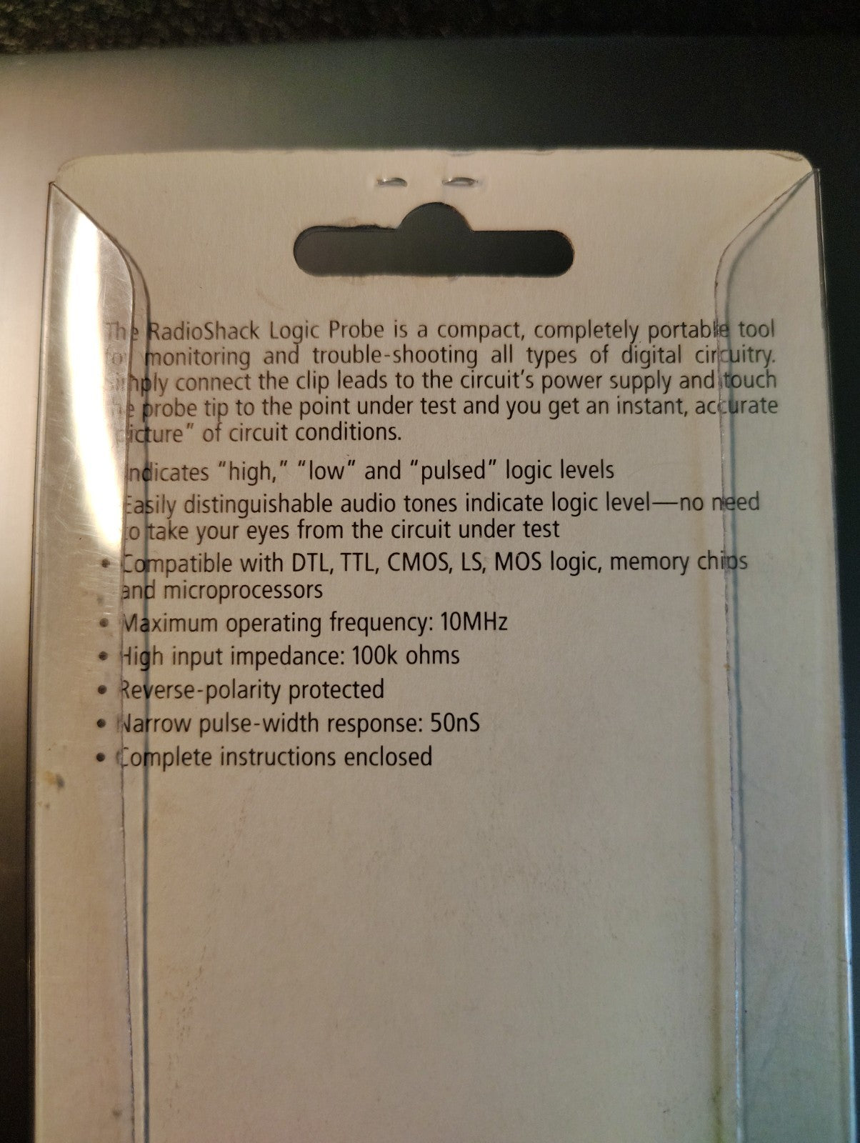 Radio Shack Digital Logic Probe Model No. 22-303A - Unopened - New Old Stock