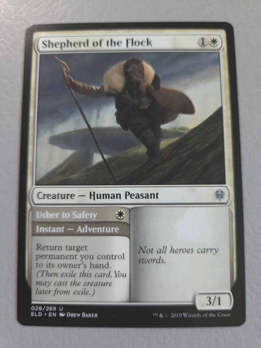 MTG - Shepherd of the Flock - Throne of Eldraine - Regular - U - 28 - NM