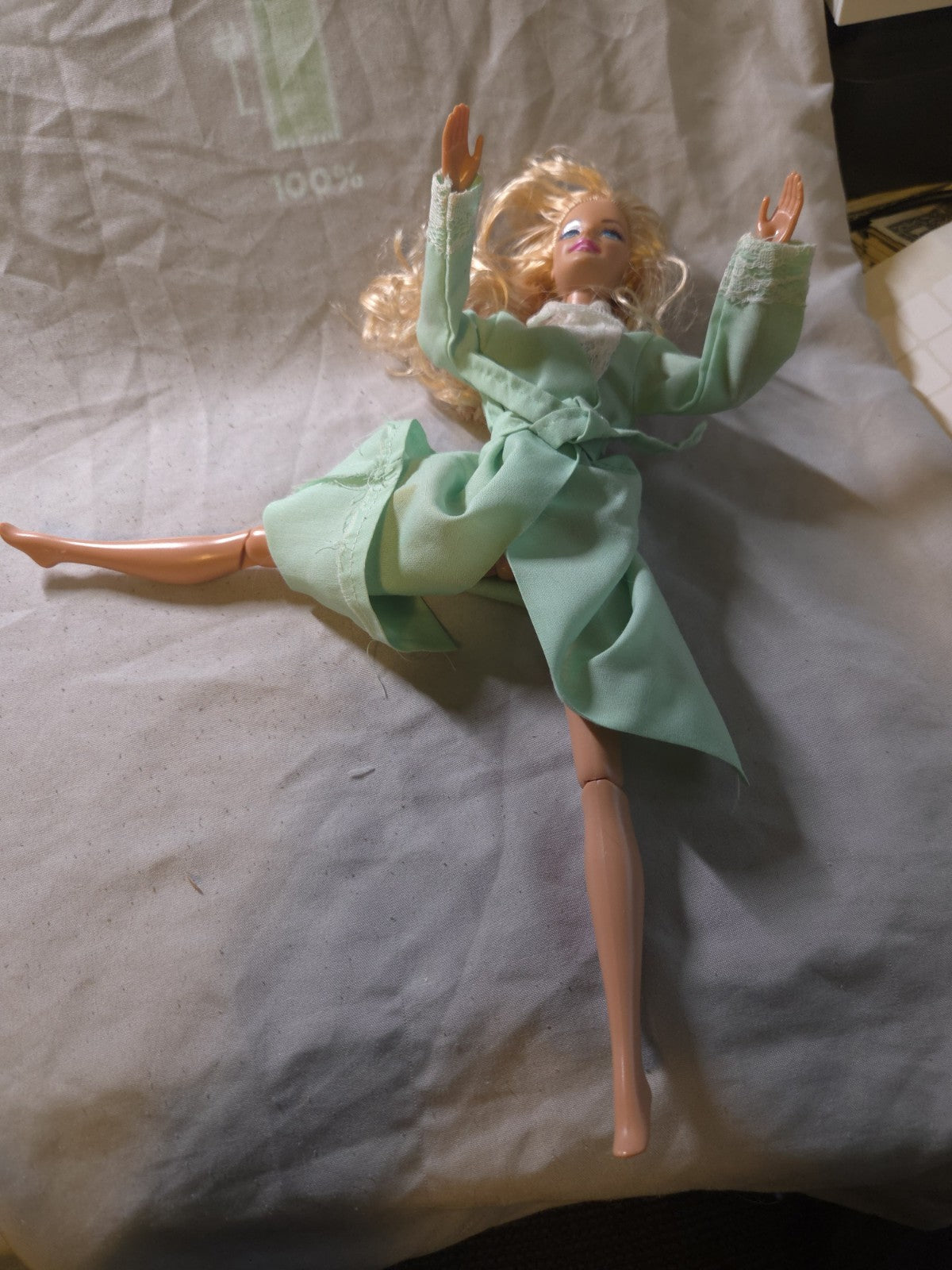 1998 Barbie Doll - Fashion Ave Lingerie - In Blue Robe