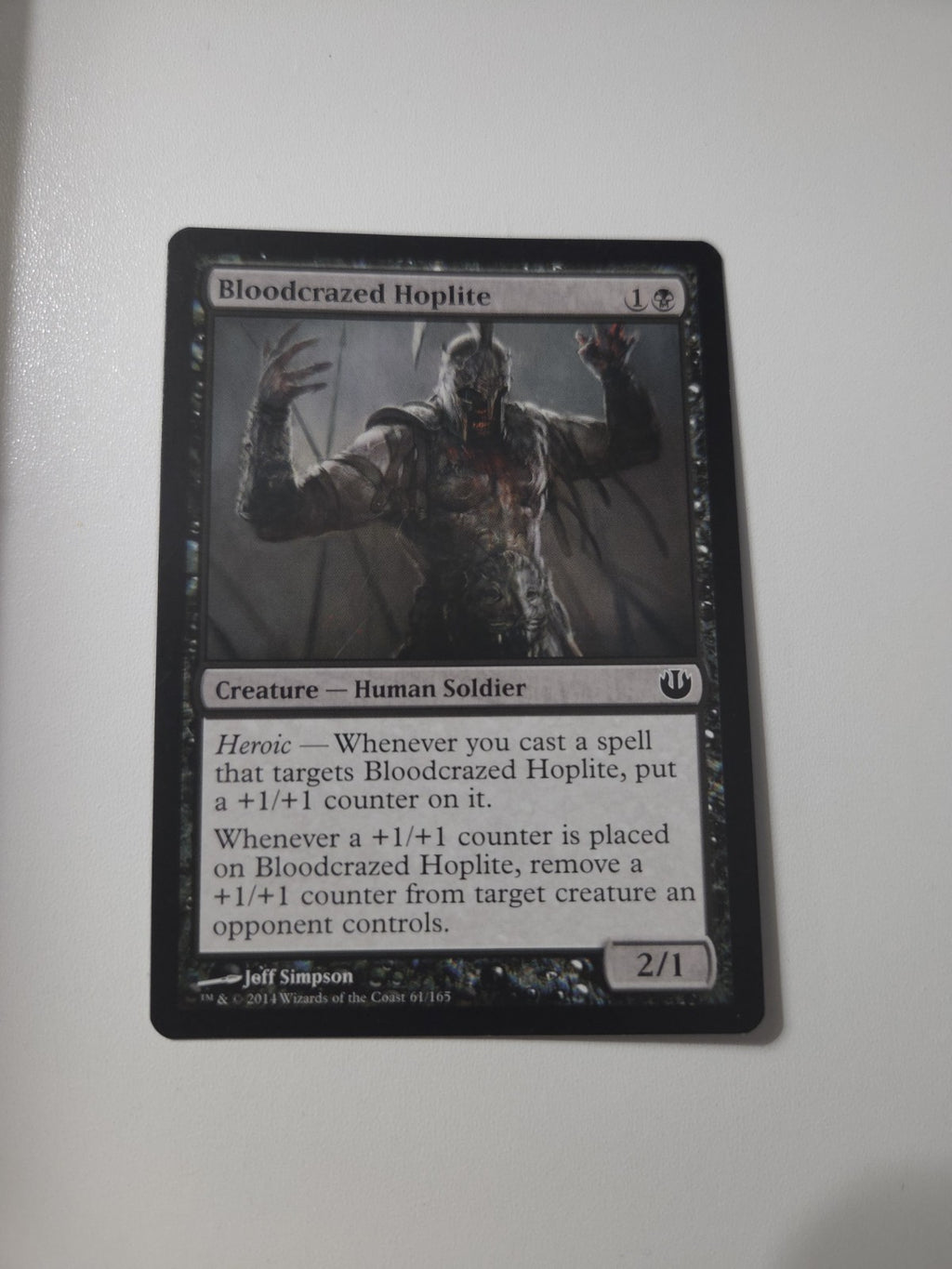 MTG - Bloodcrazed Hoplite - Journey into Nyx - Regular - C - 61 - NM