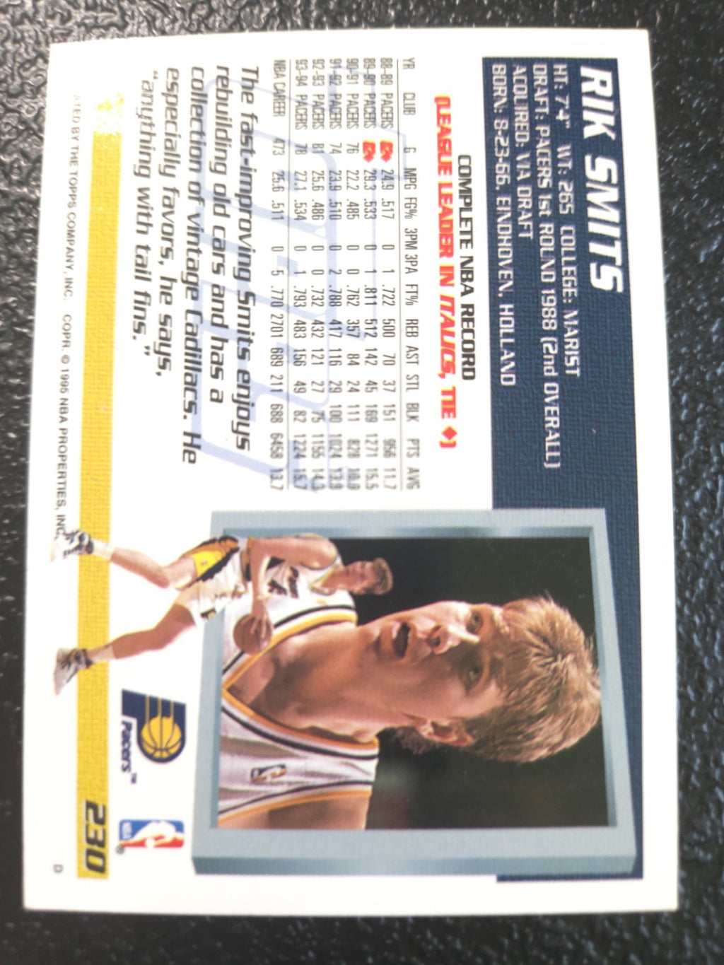 1994-95 Topps - Rik Smits #230