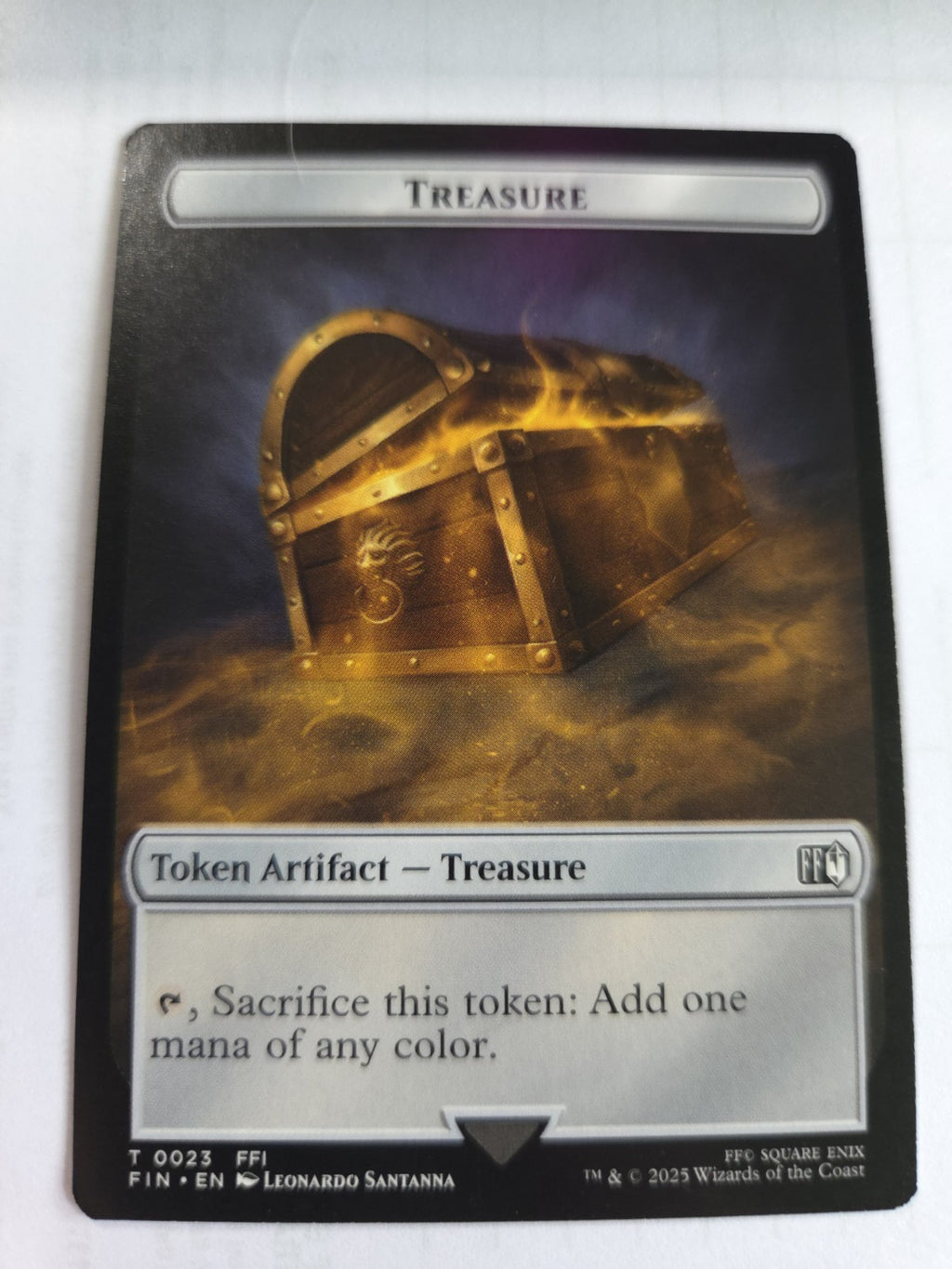 MTG - Clue  Treasure Double-Sided Token - Commander: Final Fantasy - Regular - T