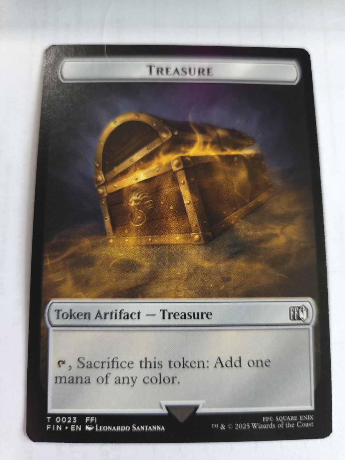 MTG - Clue  Treasure Double-Sided Token - Commander: Final Fantasy - Regular - T
