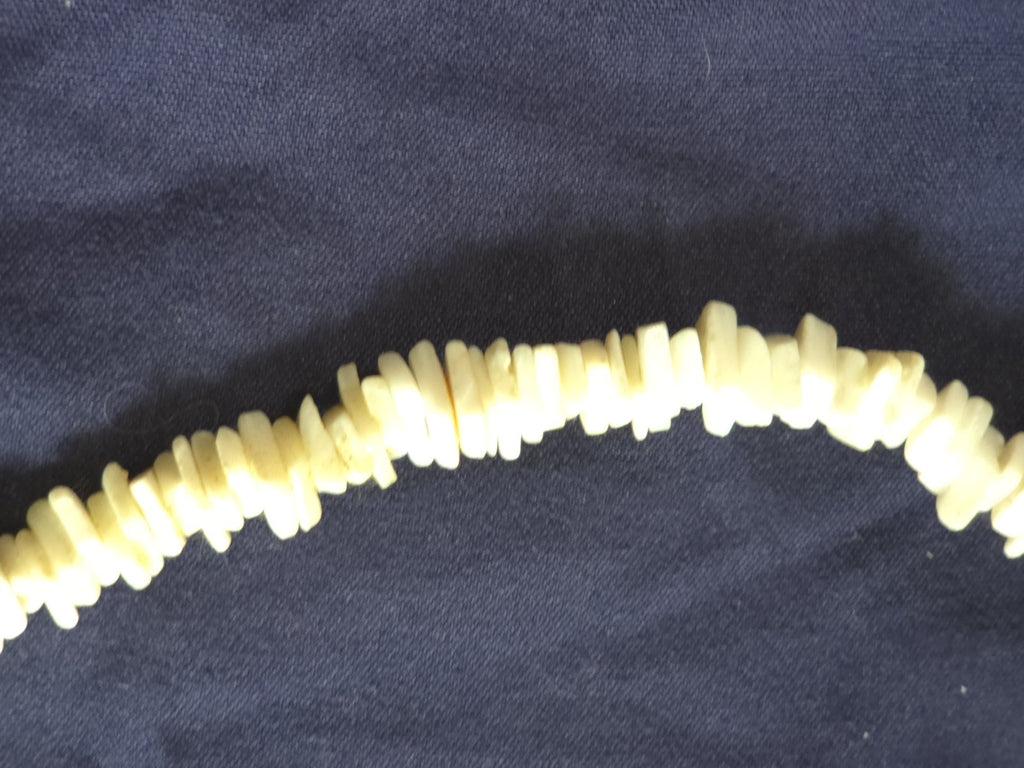 Vintage Puka Shell Necklace Hawaiian Choker Surfer Genuine Tiger Shell 15.5”