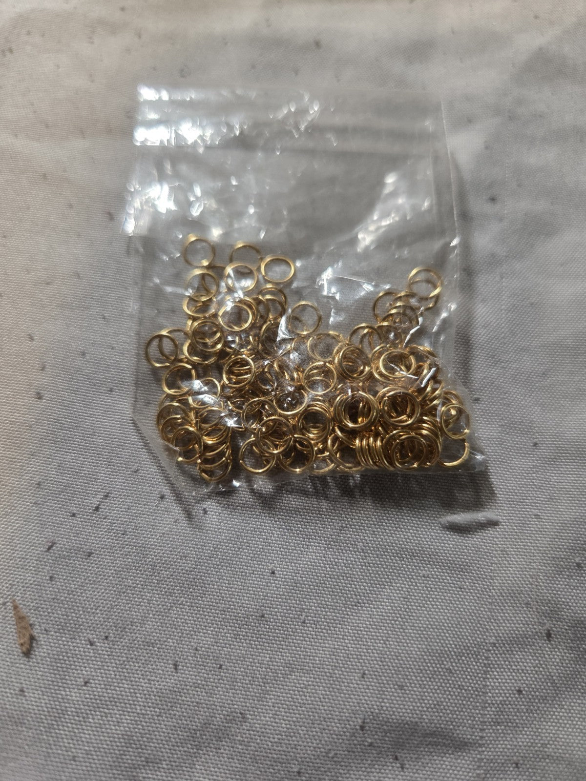 Gold Tone Jump Rings .5 Cm