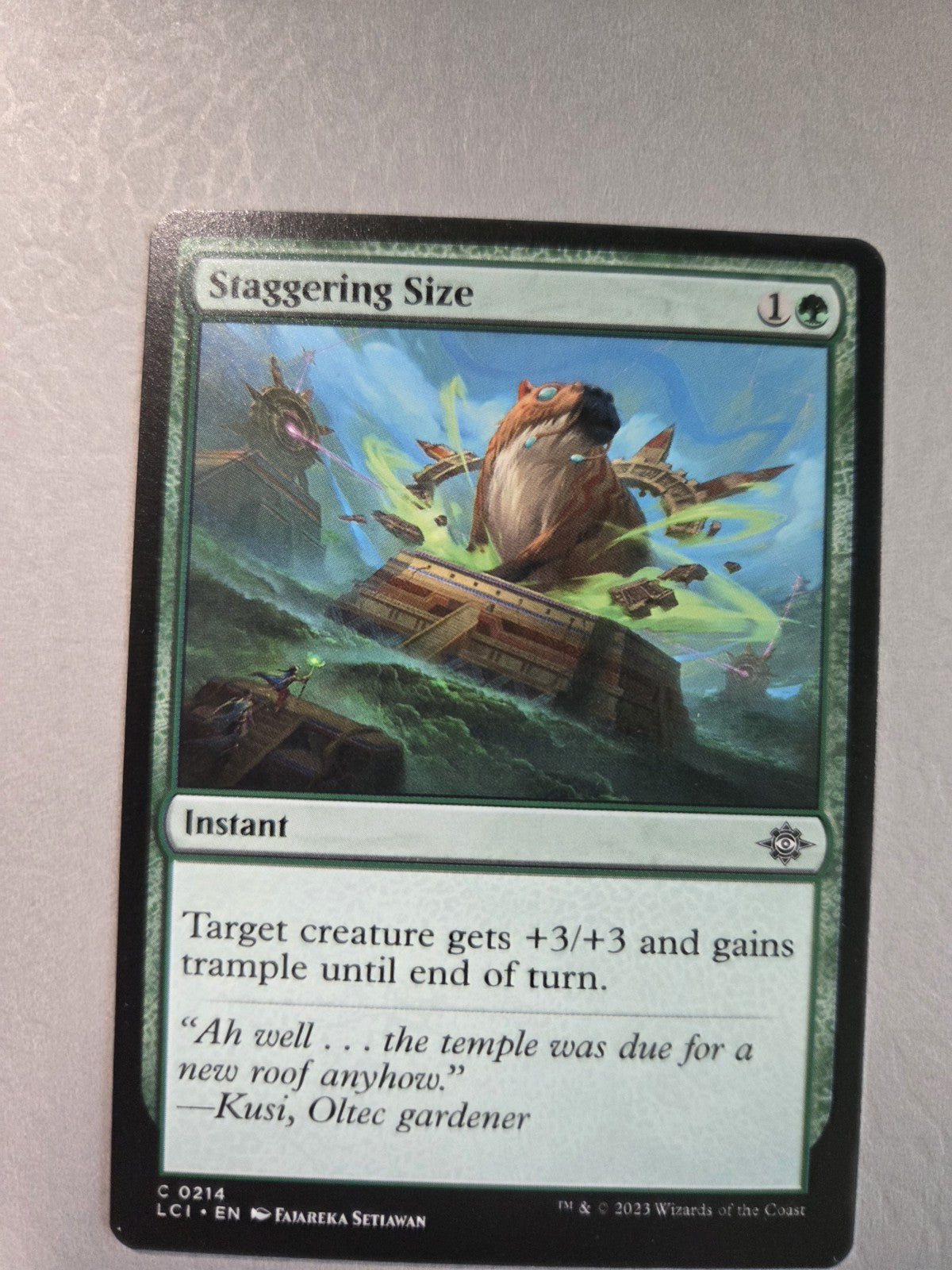 MTG - Staggering Size - The Lost Caverns of Ixalan - Regular - C - 214 - NM