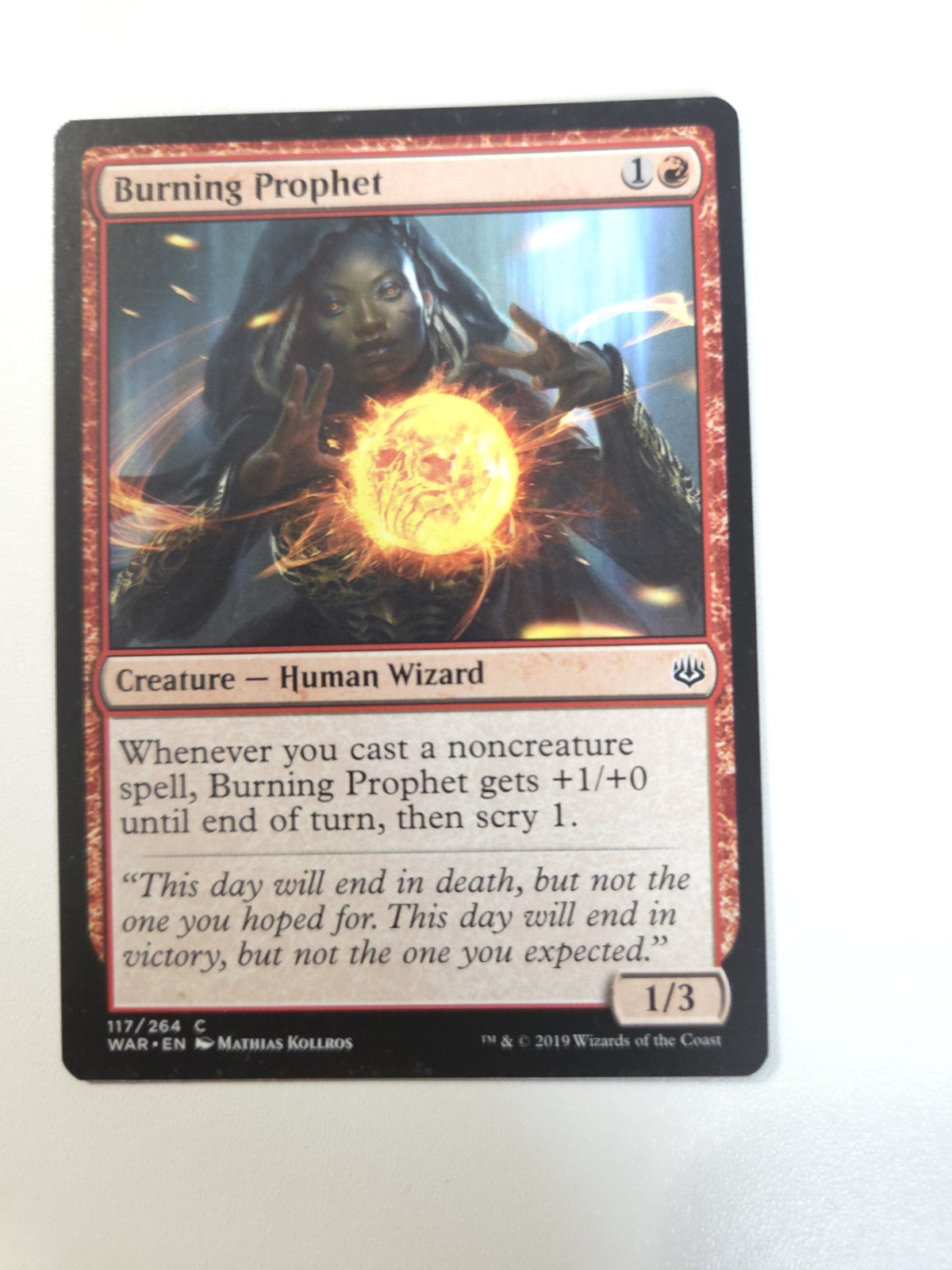 MTG - Burning Prophet - War of the Spark - Regular - C - 117 - NM