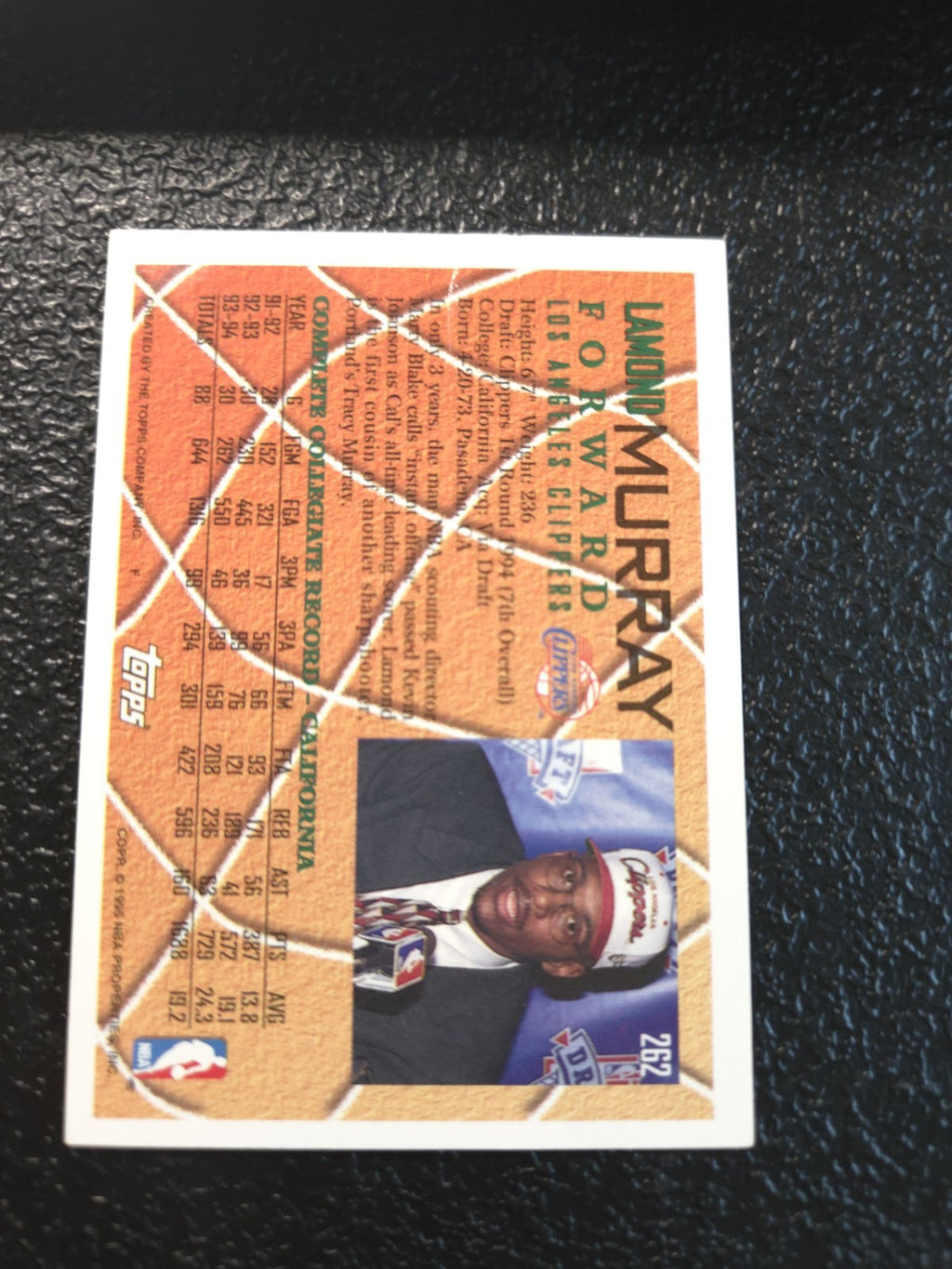 NBA - Lamond Murray - 1994-95 Topps - #262 - RC - Los Angeles Clippers - VG