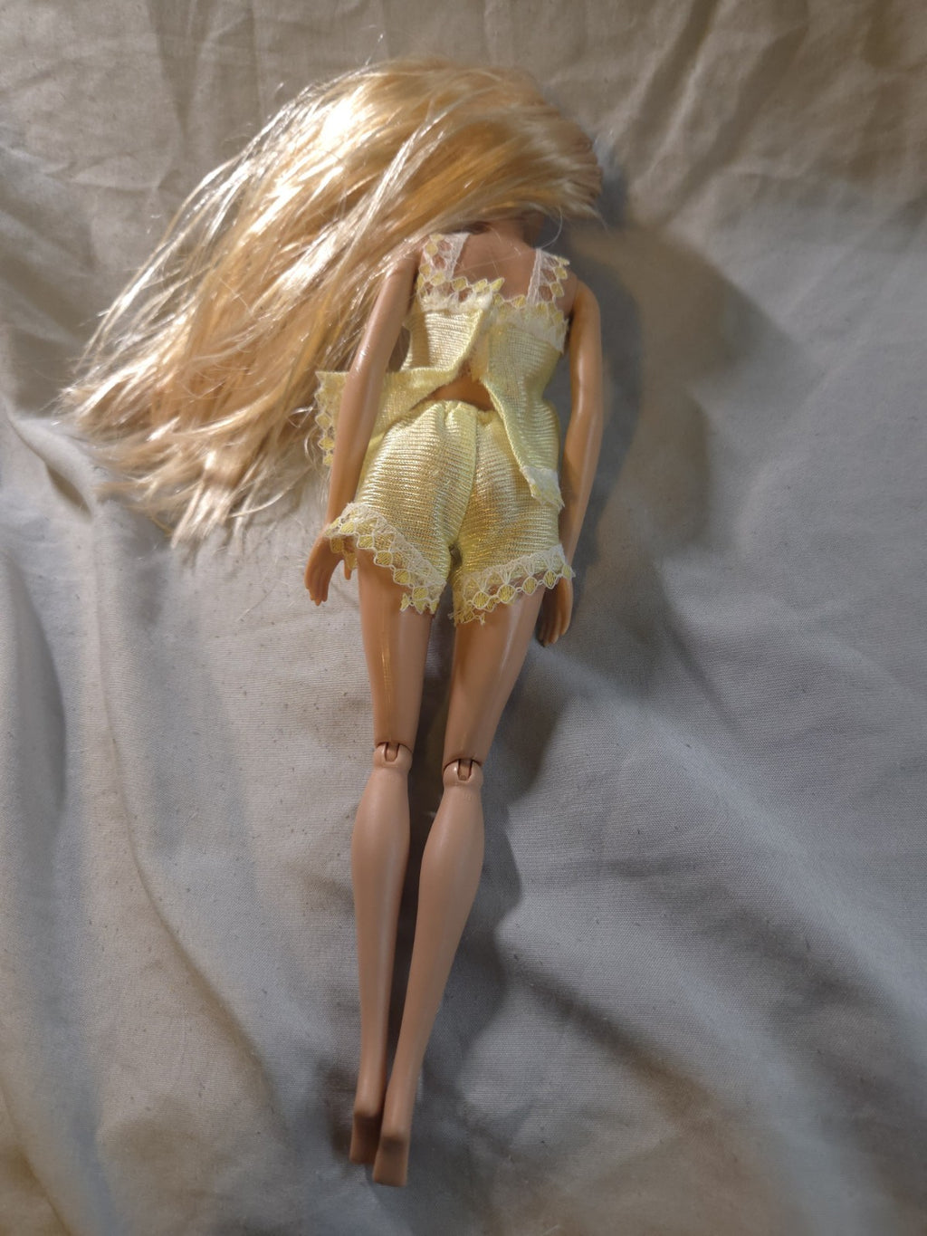 1998 Barbie Doll Wearing Yellow Pajamas