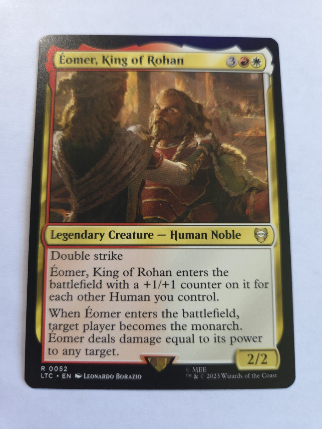 MTG Eomer, King of Rohan Commander: the Lord of the Rings: Tales of Middle-Earth