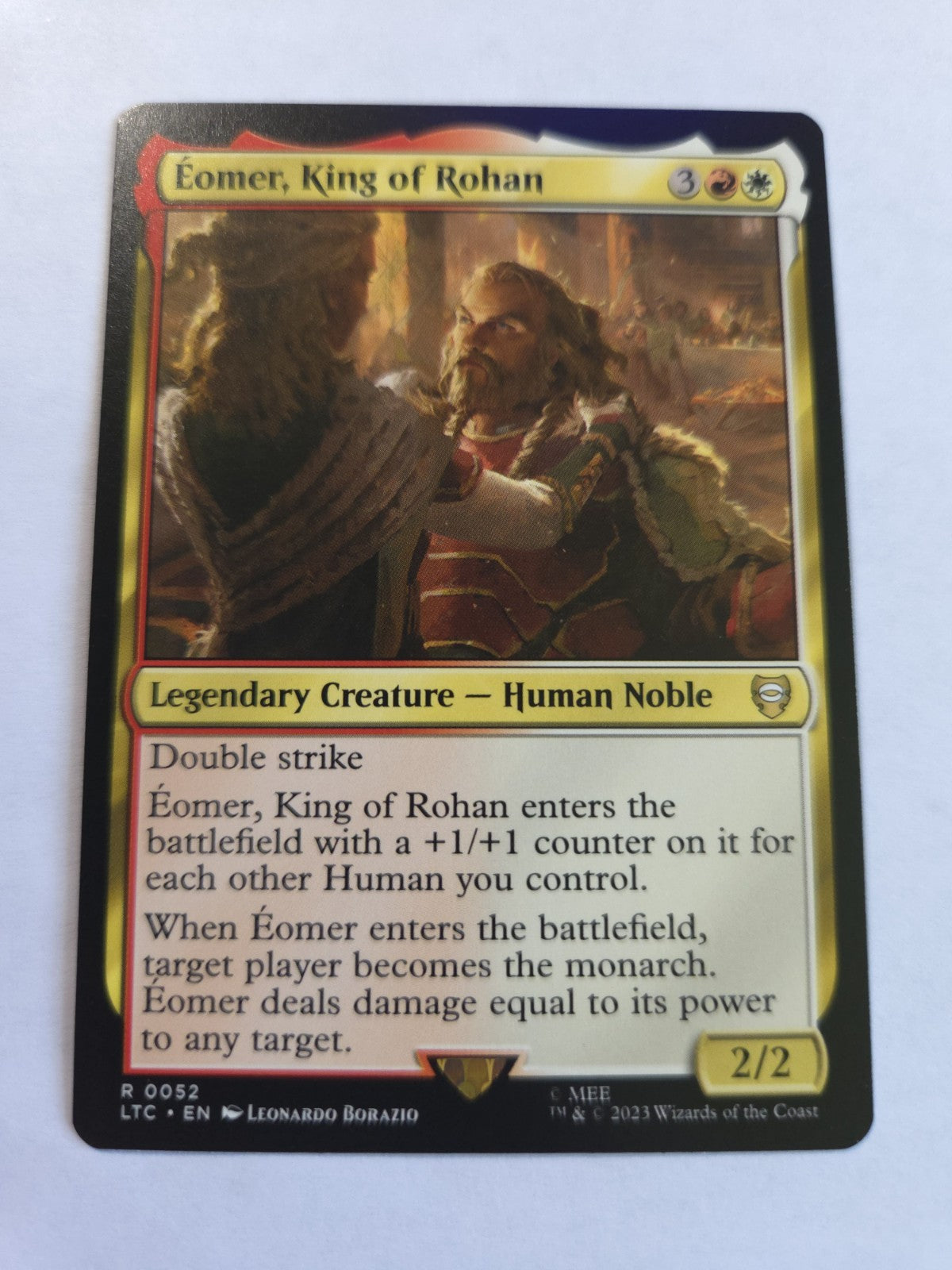 MTG Eomer, King of Rohan Commander: the Lord of the Rings: Tales of Middle-Earth