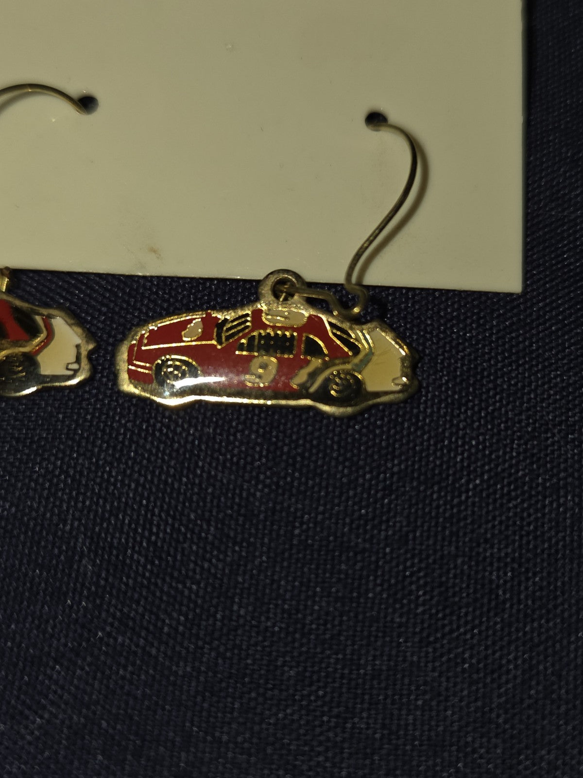 Vintage NASCAR Earrings Car Number 9 Kasey Khane