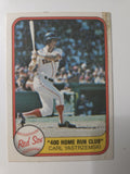 MLB -1981 Fleer - Carl Yastrzemski - #638 - 400 Home Run Club - Boston Red Sox 