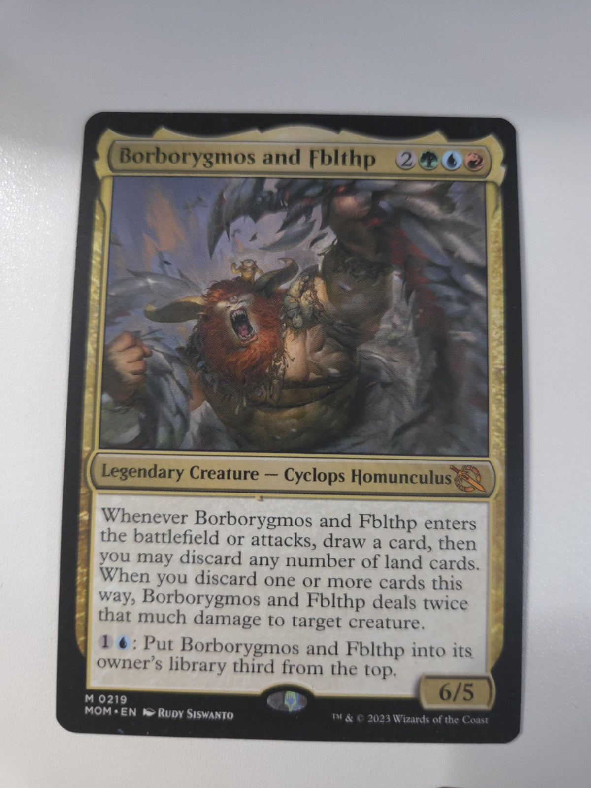 MTG - Borborygmos and Fblthp - March of the Machine - Regular - M - 219 - NM