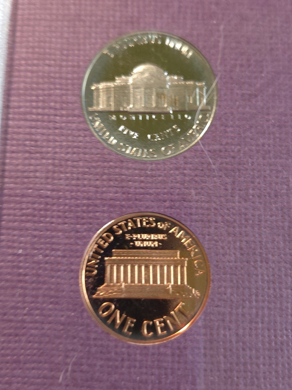 1989 S US Mint Proof Set | 5 Coins | Original Purple Box & COA | San Francisco