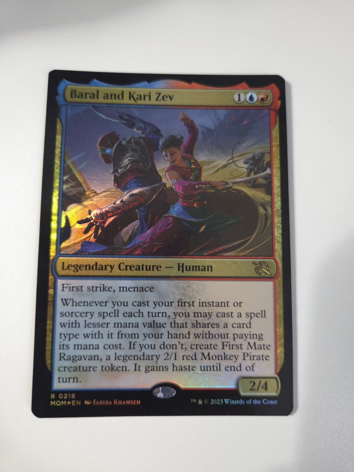 MTG - Baral and Kari Zev - March of the Machine - Foil - R - 0218 - NM