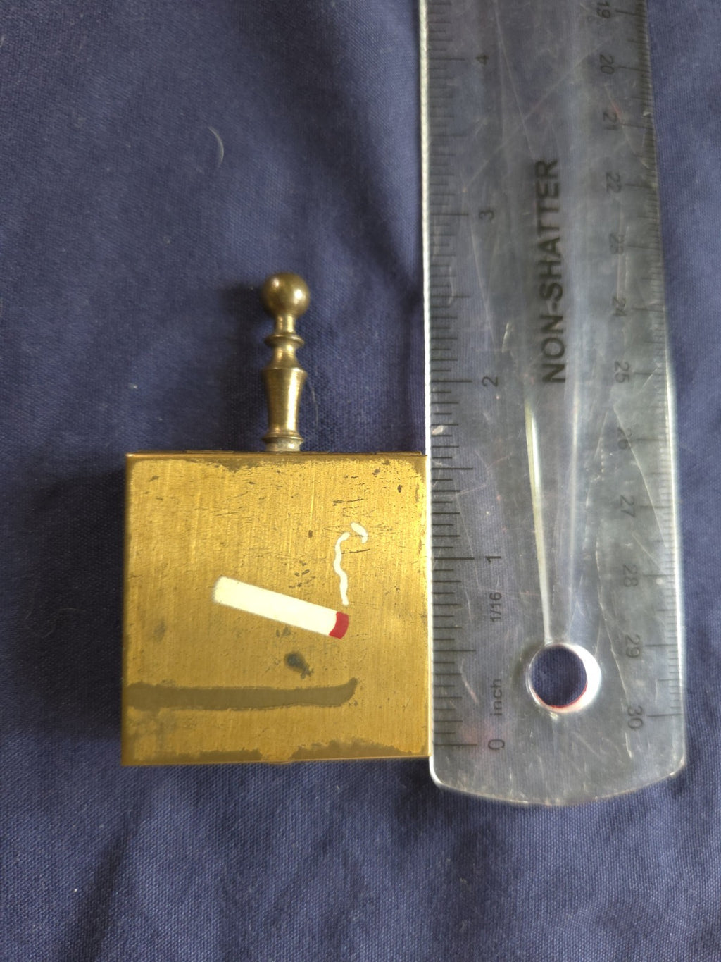Vintage 1950s Pocket Ashtray With Handle (Cigarette Butler)
