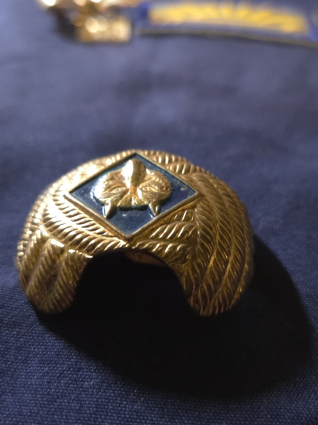 Cub Scout Wolf Rank Neckerchief Slide Boy Scouts of America Uniform Vintage BSA