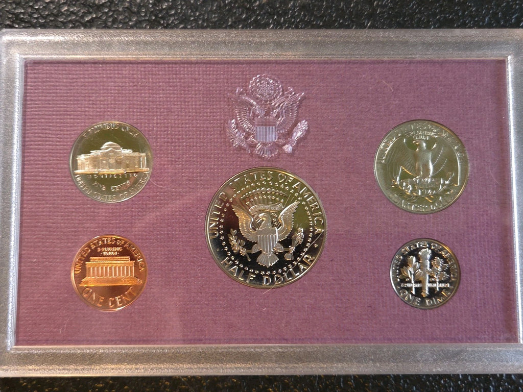 1989 S US Mint Proof Set | 5 Coins | Original Purple Box & COA | San Francisco