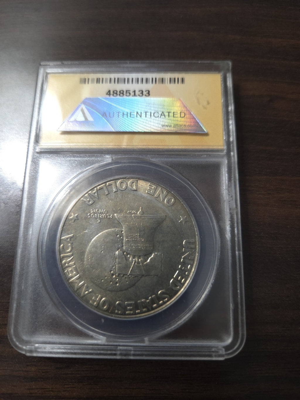 1976-P - TYPE 1 - Eisenhower Bicentennial "Ike Silver Dollar" - Bold Lettering