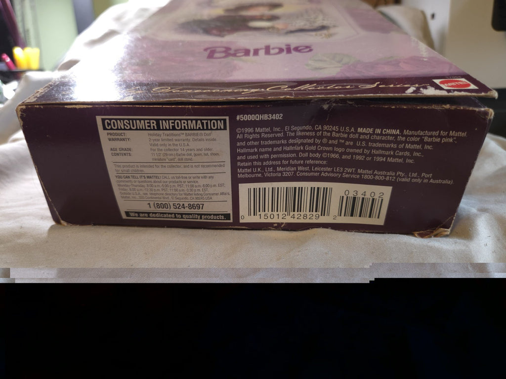 Barbie - 1996 Hallmark Holiday Traditions Doll,  Non-Mint Box