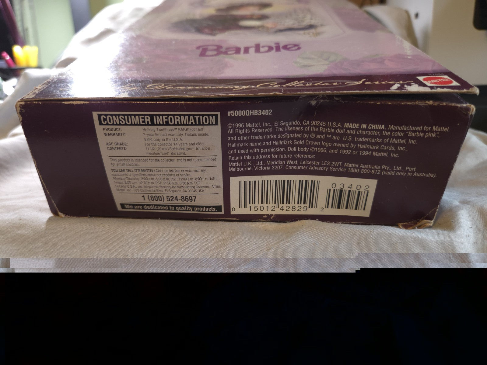 Barbie - 1996 Hallmark Holiday Traditions Doll,  Non-Mint Box
