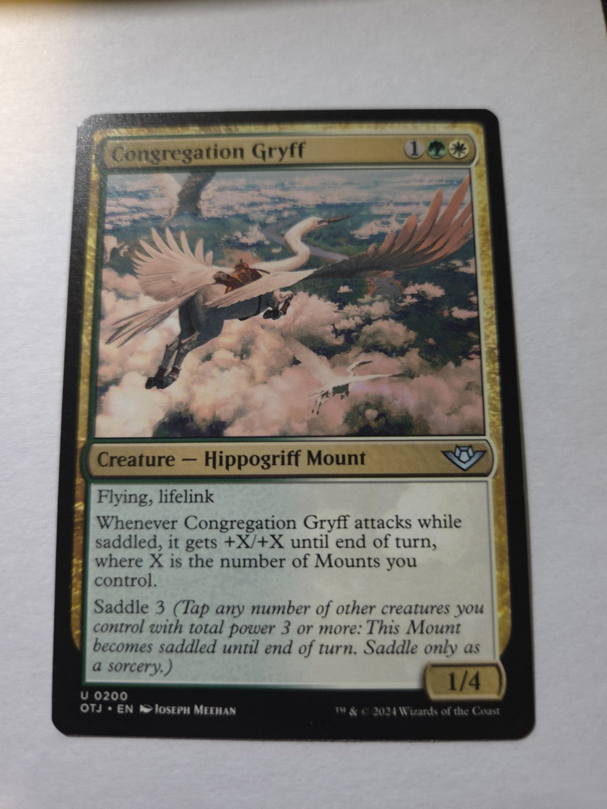 MTG - Congregation Gryff - Outlaws of Thunder Junction - Regular - U - 200 - NM