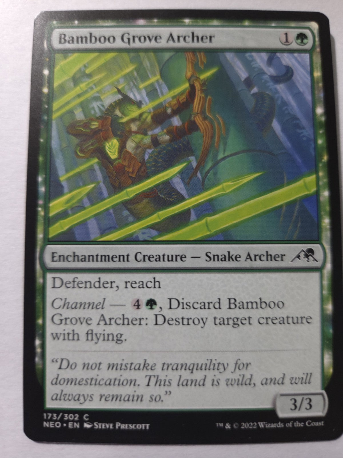 MTG - Bamboo Grove Archer - Kamigawa: Neon Dynasty - Regular - C - 173 - NM