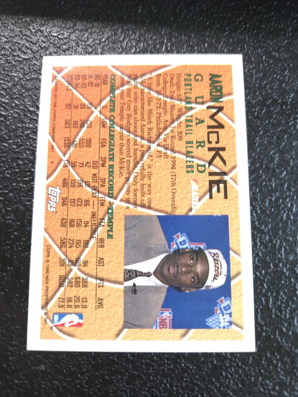 NBA - Aaron McKie - 1994-95 Topps - #314 - RC - Portland Trailblazers