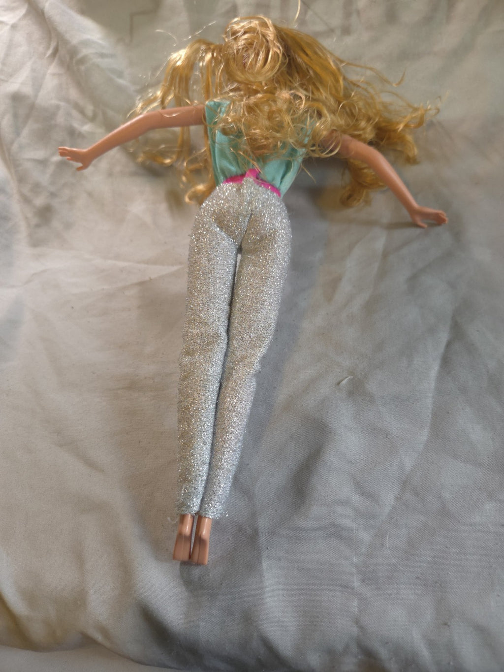 2005 Disney Doll With Silver Glitter Pants And Blue Top